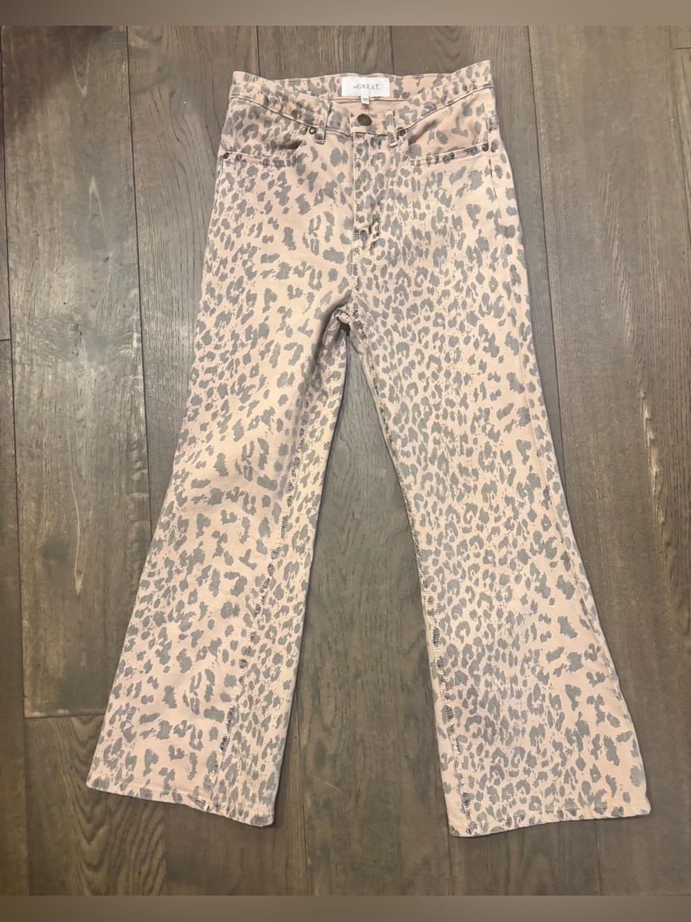 NWOT THE GREAT leopard print the kick bell Jean - Picture 5 of 9